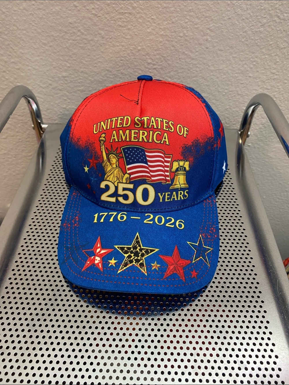 United States of America 250 Years Patriotic Red & Blue Baseball Cap